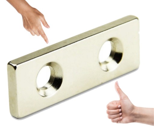 NEODYMIOVÉ MAGNETY 40x10x5 mm na skrutku