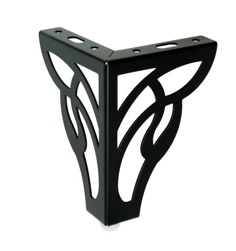 Nábytková noha KVET 13 cm, moderná, čierna