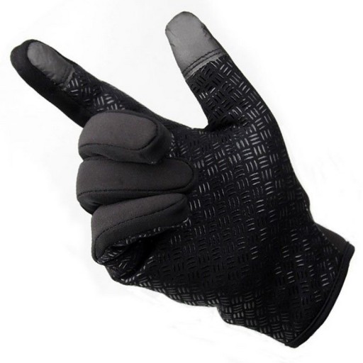 PÁNSKE RUKAVICE Teplé BLACK TOUCH Cyklistika Šport Pohodlná kvalita