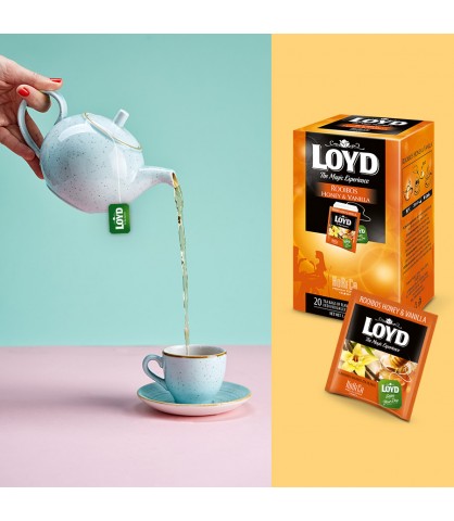 Loyd Rooibos bylinkový čaj v obálkach med a vanilka 20ks x2