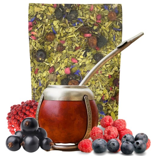 YERBA MATÉ LESNÉ OVOCIE 250g čučoriedka malina AROMATICKÁ