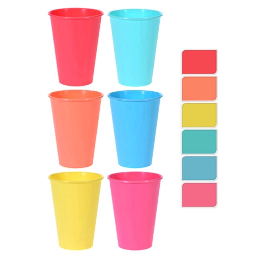 Sada opakovane použiteľných PARTY pohárov, 6 ks 400 ml