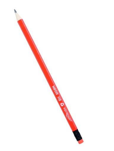 Neon Keyroad trojuholníková drevená ceruzka HB s gumou