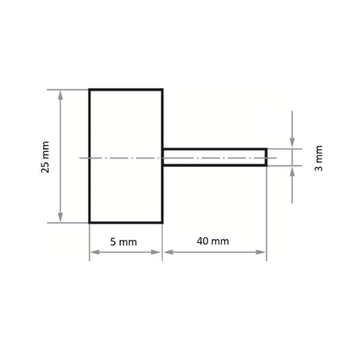 Lamelový brúsny kotúč, stopka fi. 25 x 5 x 3 g. 120 NK