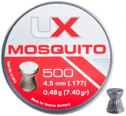 Umarex Mosquito Rebrované diabolkové pelety 4,5mm 500 ks.
