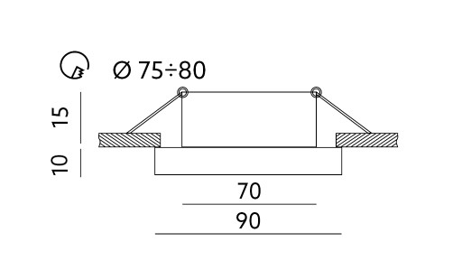 POHYBLIVÉ sklenené stropné svietidlo pre LED 230V, čierne