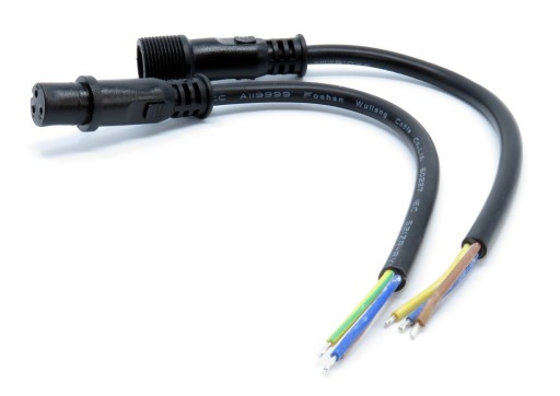 Hermetický konektor s káblom, 3-pin, 40 cm
