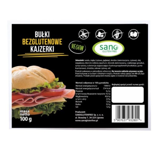 BEZLEPKOVÉ KAJSER ROLKY 2X50G SANO
