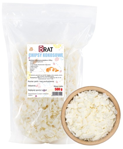 KOKOSOVÉ ČIPESKY 100% PRÍRODNÉ BEZ PRÍDAVNÝCH LÁTOK! 500 g