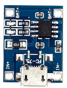 Li-ion 18650 nabíjačka TP4056 micro USB ovládanie nabíjania