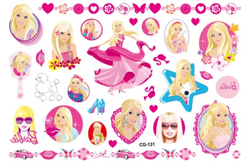 Umývateľné tetovanie pre deti BARBIE CG131