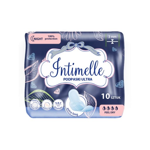 Hygienické vložky INTIMELLE ULTRA FEEL NIGHT NIGHT 10 KS