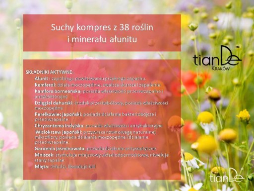 tianDe Bylinná vložka s alunitom Jemná starostlivosť proti baktériám a zápalom