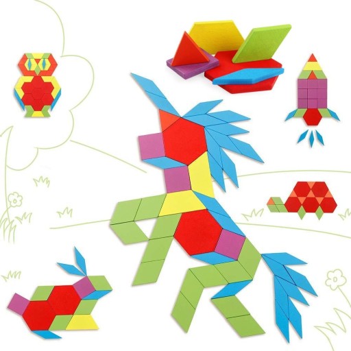 DREVENÁ HRA MONTESSORI PUZZLE 180 dielikov