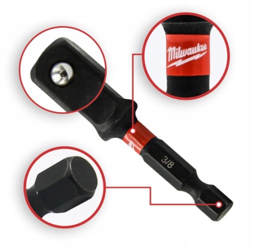 Milwaukee Impact Adapter od 1/4 do 3/8 HEX ADAPTÉR štvorcový 4932478054