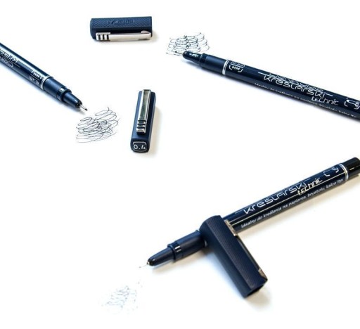 KONCOVKA KRESLENIA KRESLENIE PENTER ČIERNA 0,4 mm technická