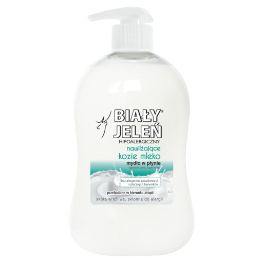 Hydratačné tekuté mydlo z kozieho mlieka Biały Jeleń 500ml