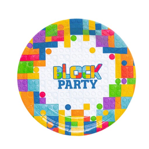 Narodeninové taniere LEGO kocky, na párty