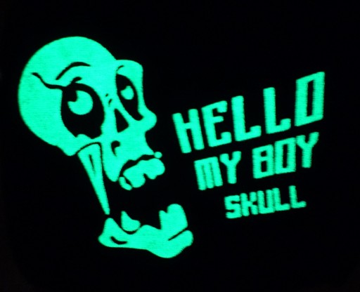 Halloween fluorescenčná maska na lebku