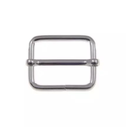 Kožený nastavovač 25/20/3 mm Metal Silver 10 ks