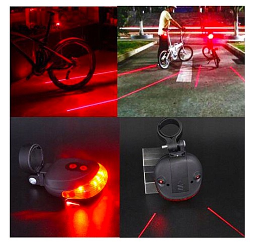S7L90 LASEROVÁ BICYKLOVÁ LAMPA ČERVENÁ LASEROVÁ LED WKL003