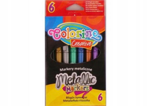 Colorino fixy, fixky, metalické fixky, 6 farieb na zdobenie