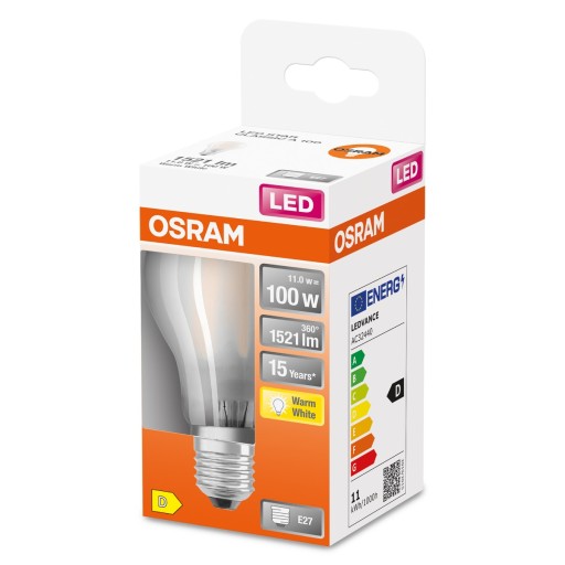 LED žiarovka E27 A60 11W 100W 2700K FILAMENT OSRAM