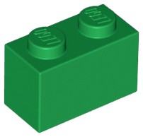 LEGO 3004 BRICK 1x2 zelená NOVINKA (12g) 16 ks