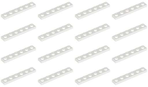 LEGO 3666 TANIER 1x6 biely NOVINKA (18g) 16 ks.