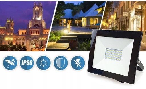 Halogénový reflektor Slim LED svietidlo 30W, studená farba
