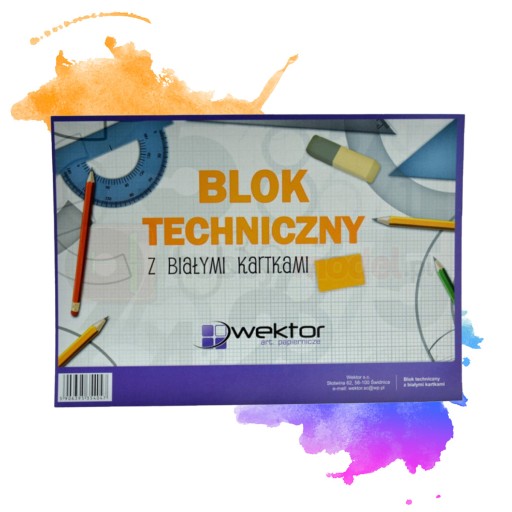 BIELY ŠKOLSKÝ TECHNICKÝ BLOK VEĽKOFORMÁT A3 10 LIST 140g/m2