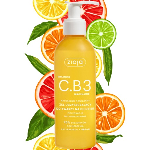 Ziaja Vitamín C.B3 Niacinamid Čistiaci gél na tvár 190 ml