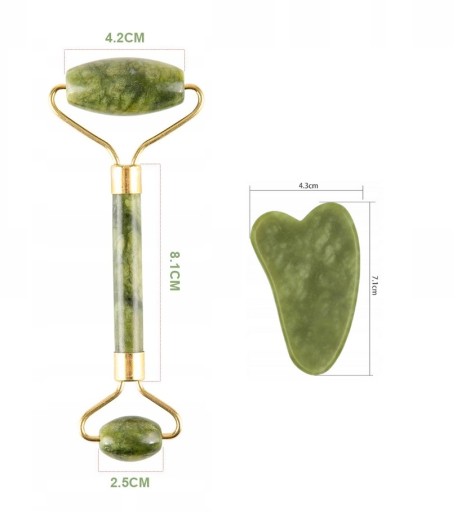 ROLEČOVÝ MASÁŽER JADE KAMEŇ NA TVÁR + GUA SHA