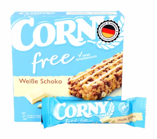 CORNY tyčinka Biela čokoláda CUKOR ZDARMA 6 kusov DE
