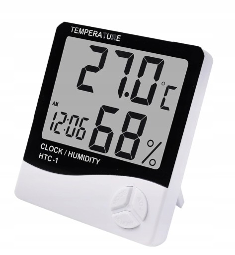 TERMOSTANICA TEPLOMER ELEKTRONICKÝ vlhkomer HODINY VLHKOMERU