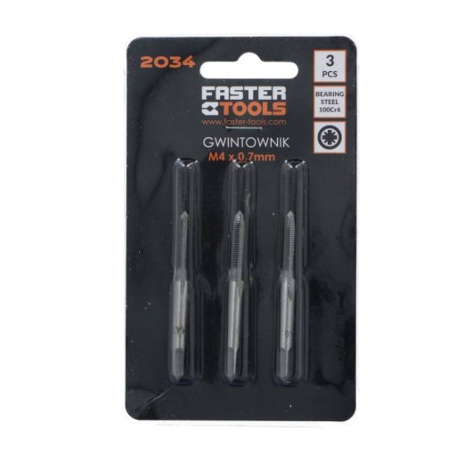 ZÁVIT M4 x 0,7 mm 3 KS ZÁVITOVÉ VIACHRANNÉ ZÁVITNÍKY