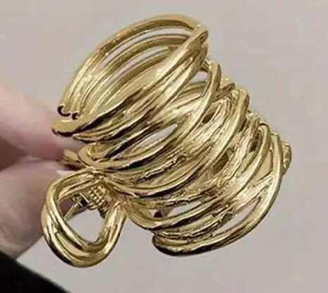 CAP HAIR CLIP Držiak na gumičku do chvosta 3 ks ZLATÝ STRIEBORNÝ GRAFIT