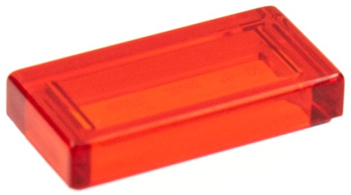 LEGO TILE 3069b 1x2 transparentná červená trans červená NOVINKA (4g) 16 ks.