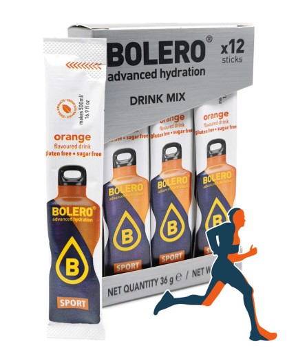 BOLERO SPORT Tyčinky ZERO cukor pomaranč 12 ks.