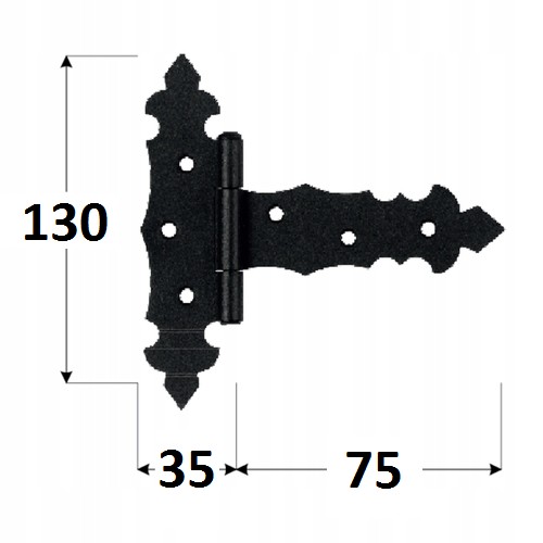 ZOB75C TROJUHOLNÍKOVÝ PÁNT, DEKORATÍVNY, ČIERNY 75x130