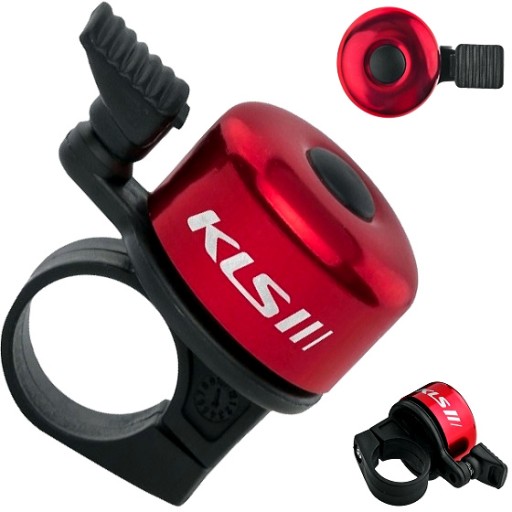 KELLYS BANG BICYCLE BELL 10 strieborný ČERVENÝ ALU