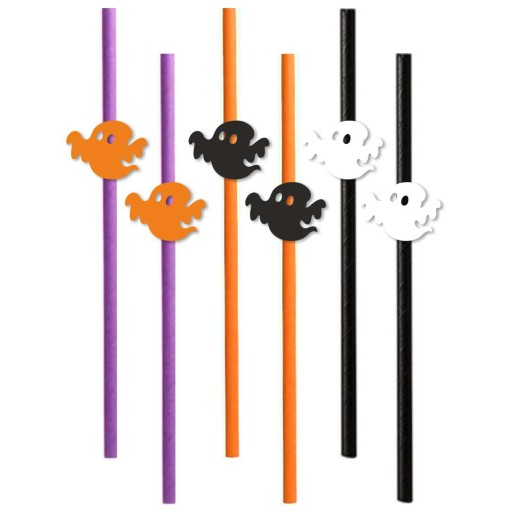 papierové slamky GHOSTS HALLOWEEN duchovia x6