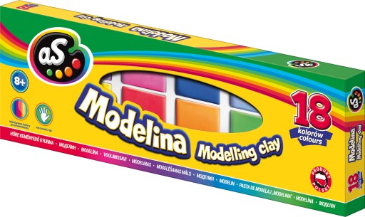 ASTRA modelovacia hmota AS 18 farieb x 11g POĽSKÝ výrobok