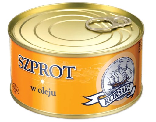 ŠPOT V OLEJU, rybacia konzerva Korsarz VEĽKÝ 330g