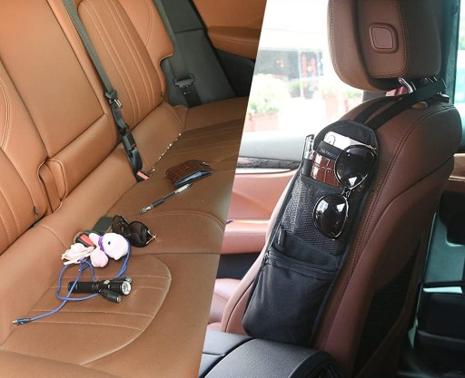 ORGANIZÁTOR DO AUTO NA SEDADLO, BOČNÁ OPIERKA, BOČNÉ VRECKO NA AUTO, Zips