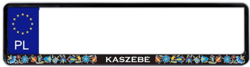 Rám ŠPZ Kaszëbë, čierny