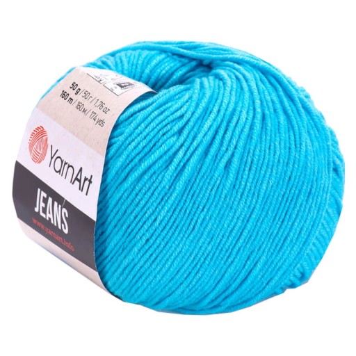 YarnArt Jeans 33 svetlo tyrkysové