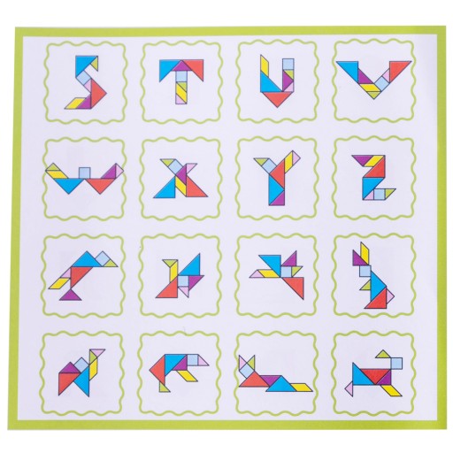 Drevené puzzle - Tangram