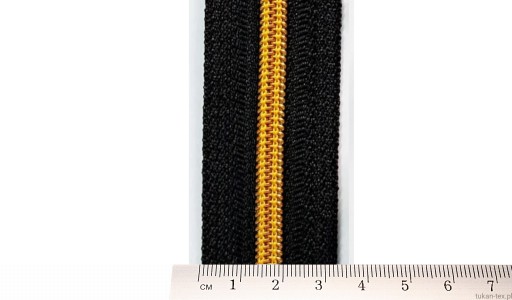 LuxTextil Zipsová páska Zips 5mm ŠPIRÁLOVÝ Zips PO METROCH 1m ZLAT