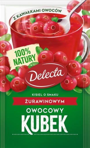 Instant Fruit Jelly Cup Delecta 7 príchutí 14x30g s kúskami ovocia